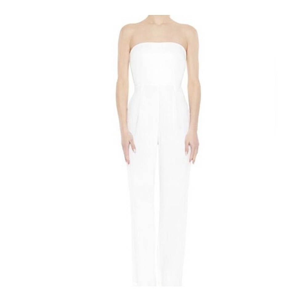 Forever 21 White Strapless Jumpsuit